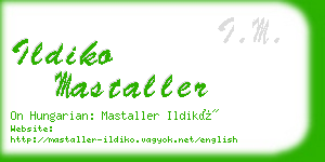 ildiko mastaller business card